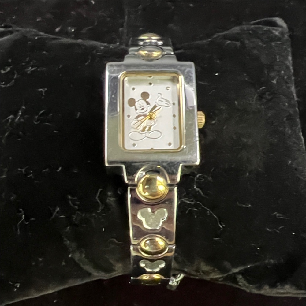 Mickey Mouse Two-Tone Stainless Steel Bracelet Watch